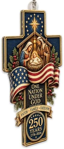 Cross Christmas Tree, Nativity Scene, Nativity Ornament, Christmas Ornaments, Religious Gifts for Women in, alternate view 7