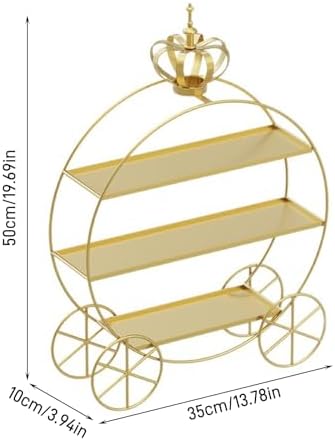 Crown Carriage Cake Stand in Gold, alternate view 3