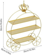 Crown Carriage Cake Stand in Gold, alternate view 3