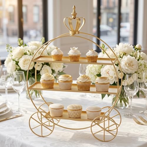 Crown Carriage Cake Stand in Gold, alternate view 6