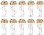 Crystal Acrylic Stand Centerpiece, 23.6" Tall, 10 Pcs, Clear in Clear