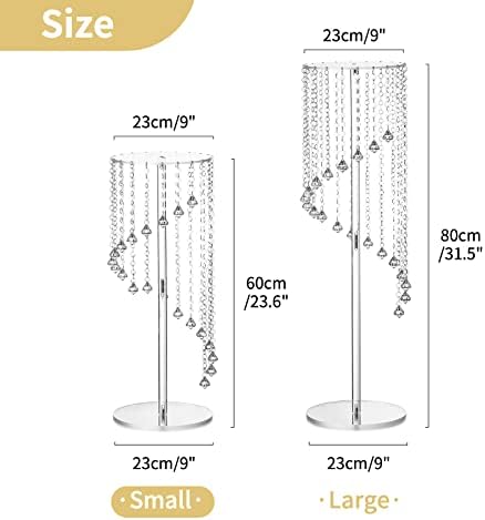 Crystal Acrylic Stand Centerpiece, 23.6" Tall, 10 Pcs, Clear in Clear, alternate view 3