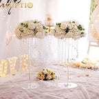 Crystal Acrylic Stand Centerpiece, 23.6" Tall, 10 Pcs, Clear in Clear, alternate view 4