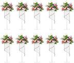 Crystal Acrylic Stand Centerpiece, 31.5" Tall, 10 Pcs, Clear in Clear