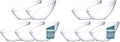 Crystal Clear, Disposable Premium Hard Plastic Medium Angled Bowl, Party, Salad, Snack and Fruit Bowl 10 Pack in