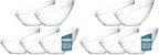 Crystal Clear, Disposable Premium Hard Plastic Medium Angled Bowl, Party, Salad, Snack and Fruit Bowl 10 Pack in