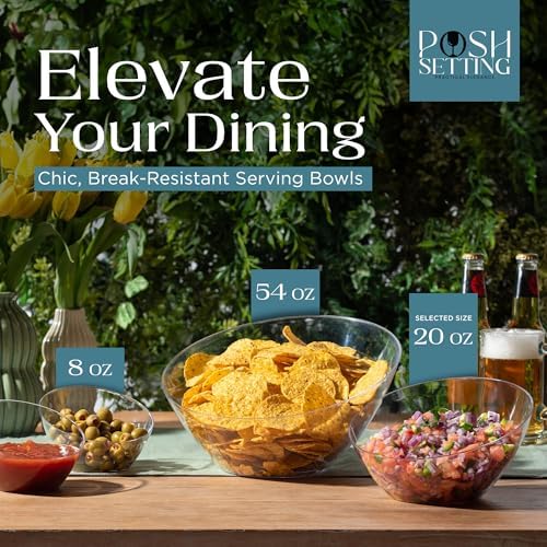 Crystal Clear, Disposable Premium Hard Plastic Medium Angled Bowl, Party, Salad, Snack and Fruit Bowl 10 Pack in, alternate