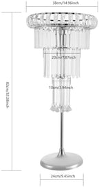 Crystal Flower Stand Wedding Centerpieces for Tables, 32in/82cm Height Flower Arrangement Holders Metal Flower, alternate