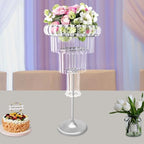 Crystal Flower Stand Wedding Centerpieces for Tables, 32in/82cm Height Flower Arrangement Holders Metal Flower, alternate