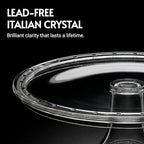 Crystal Glass Cake Stand, Wedding Cake Plate, Made in Italy in Clear, alternate view 5