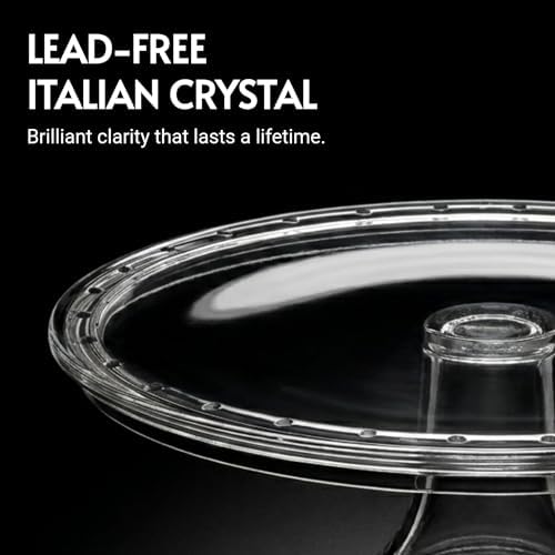 Crystal Glass Cake Stand, Wedding Cake Plate, Made in Italy in Clear, alternate view 5