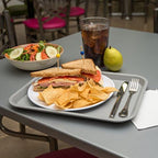 CT101423 Café Standard Cafeteria / Fast Food Tray, 10" x 14", Gray in Gray, alternate view 3