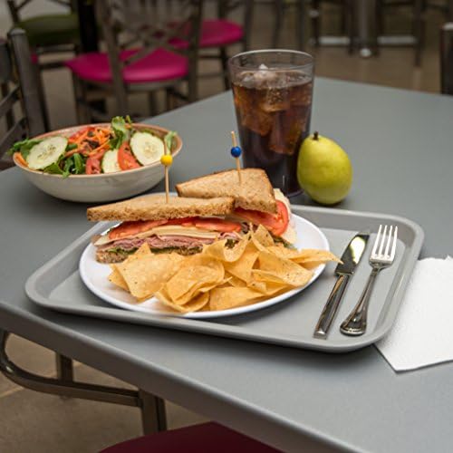 CT101423 Café Standard Cafeteria / Fast Food Tray, 10" x 14", Gray in Gray, alternate view 3