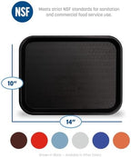 CT101423 Café Standard Cafeteria / Fast Food Tray, 10" x 14", Gray in Gray, alternate view 5