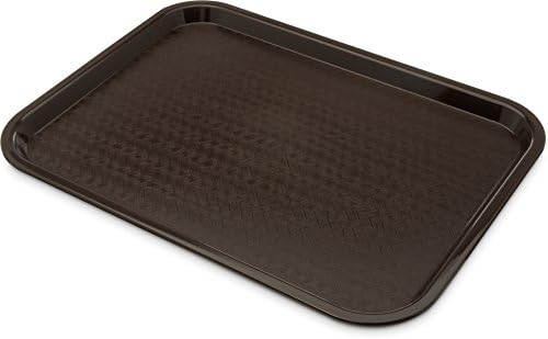 CT121669 Café Standard Cafeteria / Fast Food Tray, 12" x 16", Chocolate in Chocolate Brown