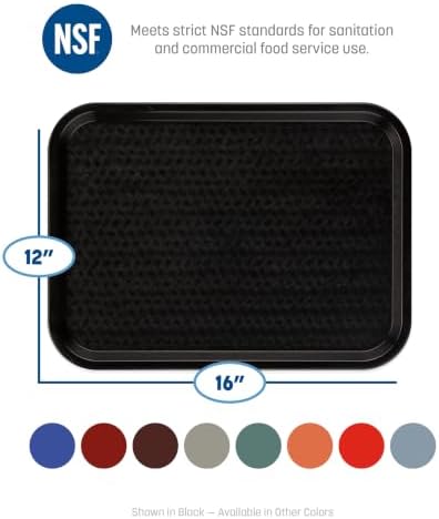 CT121669 Café Standard Cafeteria / Fast Food Tray, 12" x 16", Chocolate in Chocolate Brown, alternate view 6