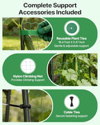 Cucumber Trellis for Raised Bed 63" x 63" U-Shaped Metal in Black, alternate view 4