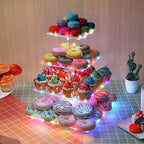 Cupcake Display Stand, 4-Tier Acrylic & Copper, Multicolor LED Light, 50 Cupcakes in Multi-Colored, alternate view 5
