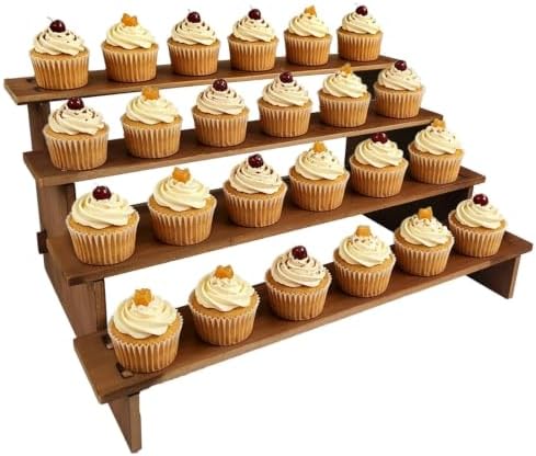 Cupcake Display Stand Dessert Stands (1, 4 Tier) in 4 Tier in Primary Colour