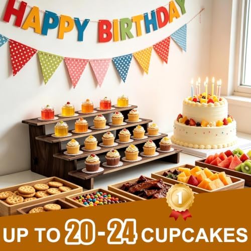 Cupcake Display Stand Dessert Stands (1, 4 Tier) in 4 Tier in Primary Colour, alternate view 2