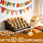Cupcake Display Stand Dessert Stands (1, 4 Tier) in 4 Tier in Primary Colour, alternate view 2