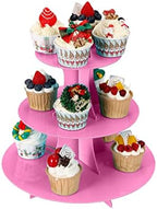 Cupcake Stand 2Pcs, 3-Tier Cupcake Stand Display, Cardboard Cup Cake Tower Stand, Disposable Dessert Stand for, alternate