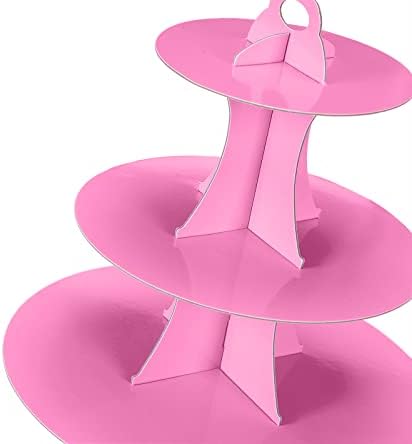 Cupcake Stand 2Pcs, 3-Tier Cupcake Stand Display, Cardboard Cup Cake Tower Stand, Disposable Dessert Stand for, alternate