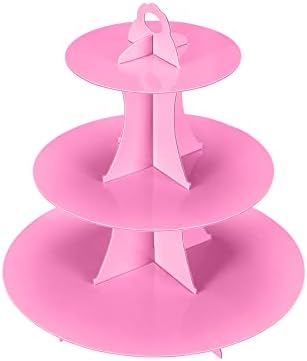 Cupcake Stand 2Pcs, 3-Tier Cupcake Stand Display, Cardboard Cup Cake Tower Stand, Disposable Dessert Stand for, alternate