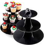 Cupcake Stand 2Pcs, 3-Tier Cupcake Stand Display, Cardboard Cup Cake Tower Stand, Disposable Dessert Stand for