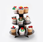 Cupcake Stand 2Pcs, 3-Tier Cupcake Stand Display, Cardboard Cup Cake Tower Stand, Disposable Dessert Stand for, alternate