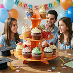 Cupcake Stand 2Pcs, 3-Tier Cupcake Stand Display, Cardboard Cup Cake Tower Stand, Disposable Dessert Stand for, alternate
