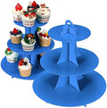 Cupcake Stand 2Pcs, 3-Tier Cupcake Stand Display, Cardboard Cup Cake Tower Stand, Disposable Dessert Stand for