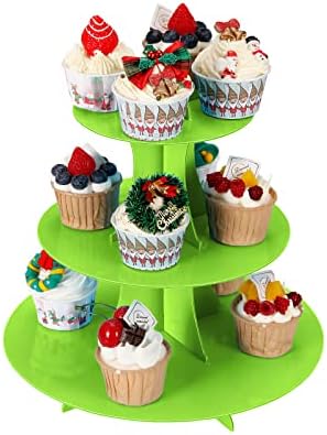 Cupcake Stand 2Pcs, 3-Tier Cupcake Stand Display, Cardboard Cup Cake Tower Stand, Disposable Dessert Stand for, alternate