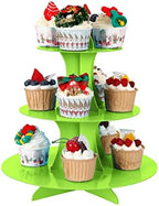 Cupcake Stand 2Pcs, 3-Tier Cupcake Stand Display, Cardboard Cup Cake Tower Stand, Disposable Dessert Stand for, alternate