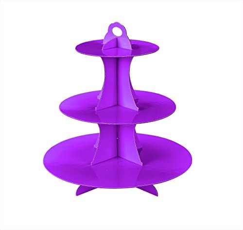 Cupcake Stand 2Pcs, 3-Tier Cupcake Stand Display, Cardboard Cup Cake Tower Stand, Disposable Dessert Stand for, alternate