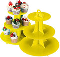 Cupcake Stand 2Pcs, 3-Tier Cupcake Stand Display, Cardboard Cup Cake Tower Stand, Disposable Dessert Stand for