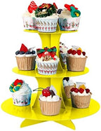 Cupcake Stand 2Pcs, 3-Tier Cupcake Stand Display, Cardboard Cup Cake Tower Stand, Disposable Dessert Stand for, alternate