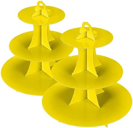 Cupcake Stand 2Pcs, 3-Tier Cupcake Stand Display, Cardboard Cup Cake Tower Stand, Disposable Dessert Stand for, alternate