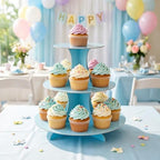 Cupcake Stand 2Pcs, 3-Tier Cupcake Stand Display, Cardboard Cup Cake Tower Stand, Disposable Dessert Stand for, alternate