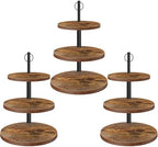 Cupcake Stand, 3 Tier Cake Stand Rustic Dessert Table Display Set, 3 Pack in Wood