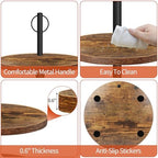 Cupcake Stand, 3 Tier Cake Stand Rustic Dessert Table Display Set, 3 Pack in Wood, alternate view 5