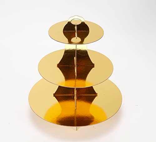 Cupcake Stand, 3-Tier Cupcake Stand Display, Cardboard Cup Cake Tower Stand, Disposable Dessert Stand for, alternate view 3