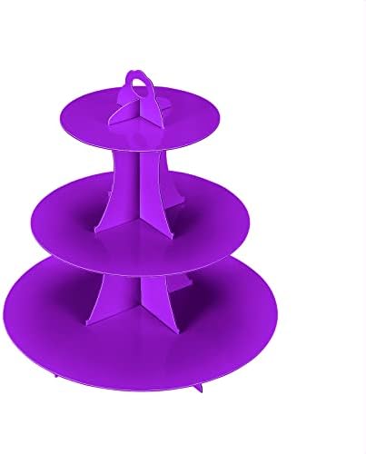 Cupcake Stand, 3-Tier Cupcake Stand Display, Cardboard Cup Cake Tower Stand, Disposable Dessert Stand for