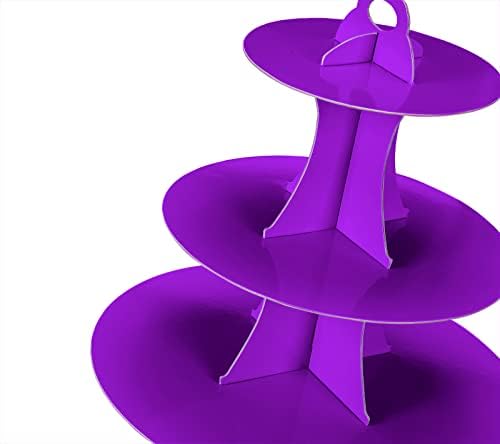 Cupcake Stand, 3-Tier Cupcake Stand Display, Cardboard Cup Cake Tower Stand, Disposable Dessert Stand for, alternate view 5