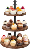 Cupcake Stand, 3 Tier Cupcake Stand Rustic Dessert Table Display Set in Wood