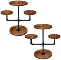 Cupcake Stand, 3 Tier Cupcake Tower Wood Cake Stand with Tiered Tray Stand 2 Pack Rustic Dessert Table Display