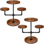 Cupcake Stand, 3 Tier Cupcake Tower Wood Cake Stand with Tiered Tray Stand 2 Pack Rustic Dessert Table Display