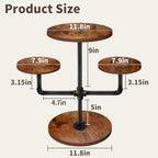 Cupcake Stand, 3 Tier Cupcake Tower Wood Cake Stand with Tiered Tray Stand 2 Pack Rustic Dessert Table Display, alternate