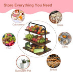 Cupcake Stand, 3-Tier Dessert Stand for 52 Cupcakes, Wood & Metal Tower Display Premium Holder Dessert Tree, alternate view 5