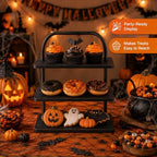 Cupcake Stand, 3 Tier Halloween Rustic Cupcake Display Stand Large Wood Dessert Table Display Set Cupcake Tower, alternate